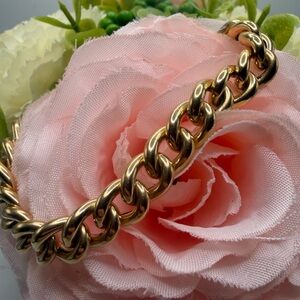 18k Gold Link Bracelet Solid 14k  (HEAVY)